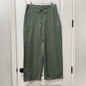 Derek Heart Olive Cargo Drawstring Pants 15 W, Rise 12, Inseam 29”